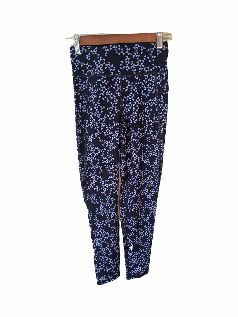 Sweaty Betty Black & Lavender Geometric 7/8 Length Leggings